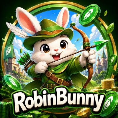 RobinBunny holding a bow